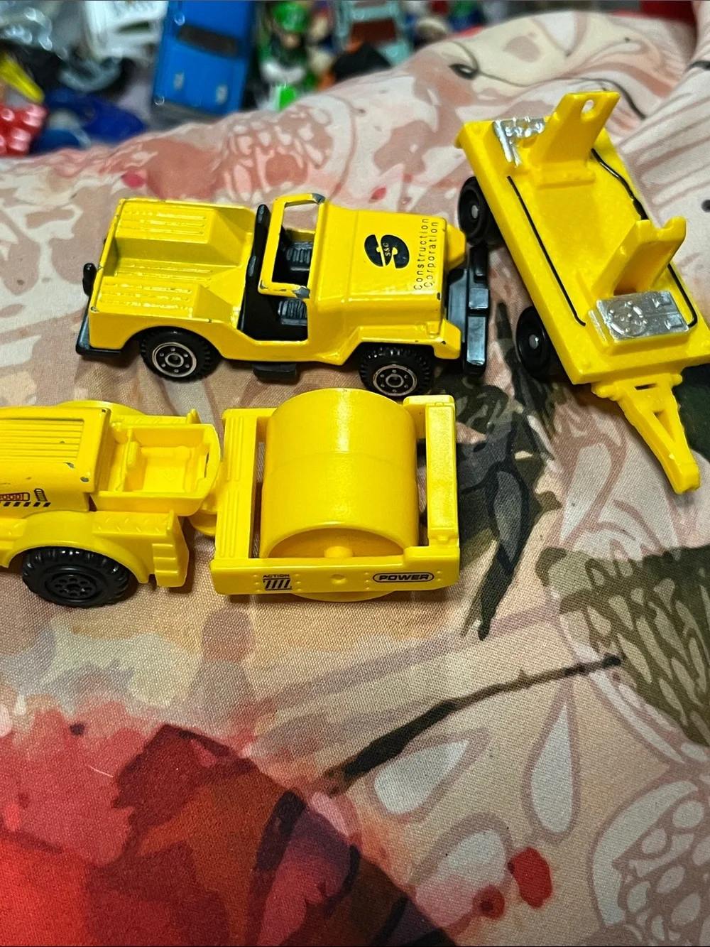 Yellow Mini Construction Vehicle Toy Set for Kids